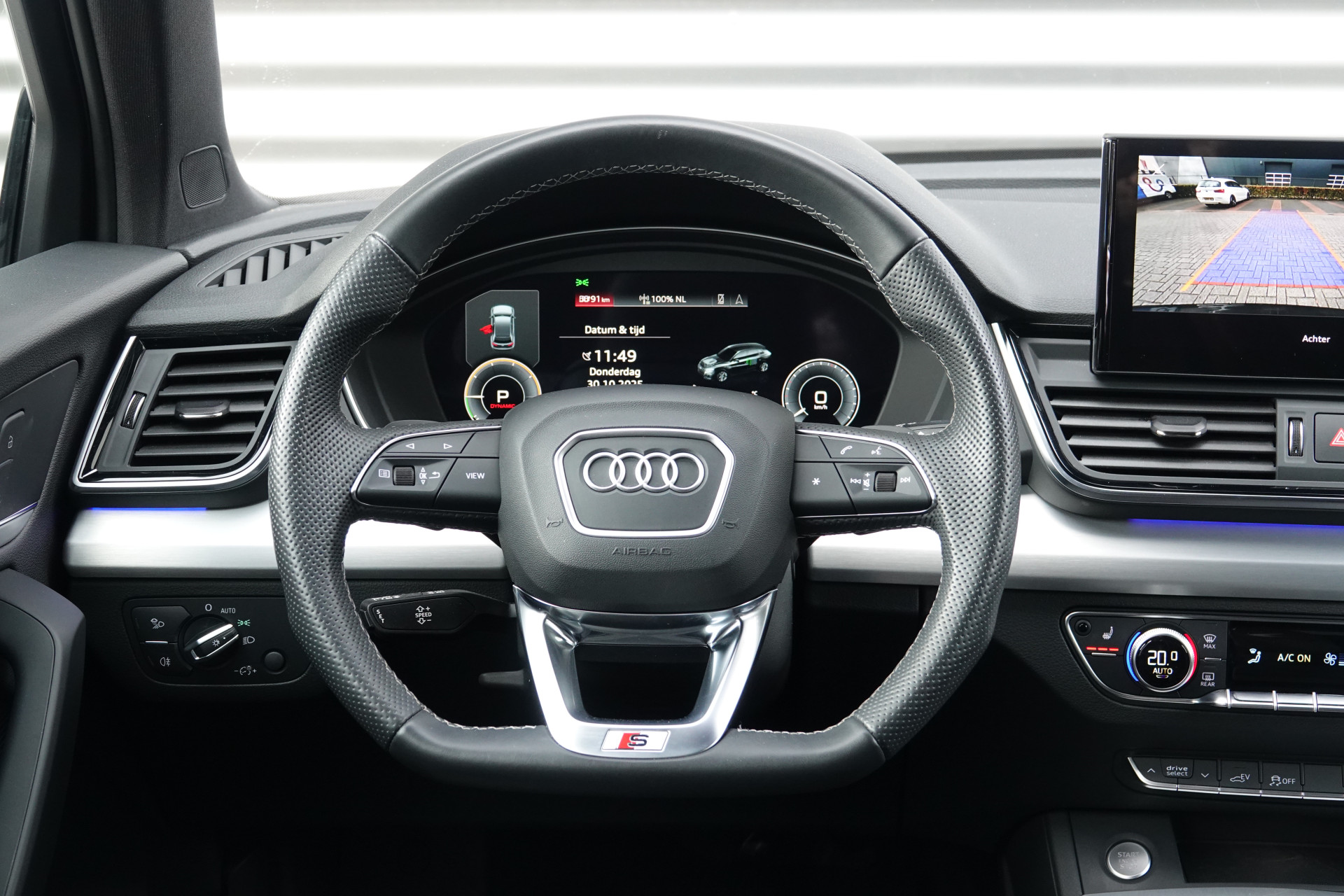 tweedehands Audi Q5 Sportback 50 TFSI e S edition | Sportstoelen | Luchtvering | B&O | Camera | S-Line |  – beschikbaar bij Van de Velde Auto’s